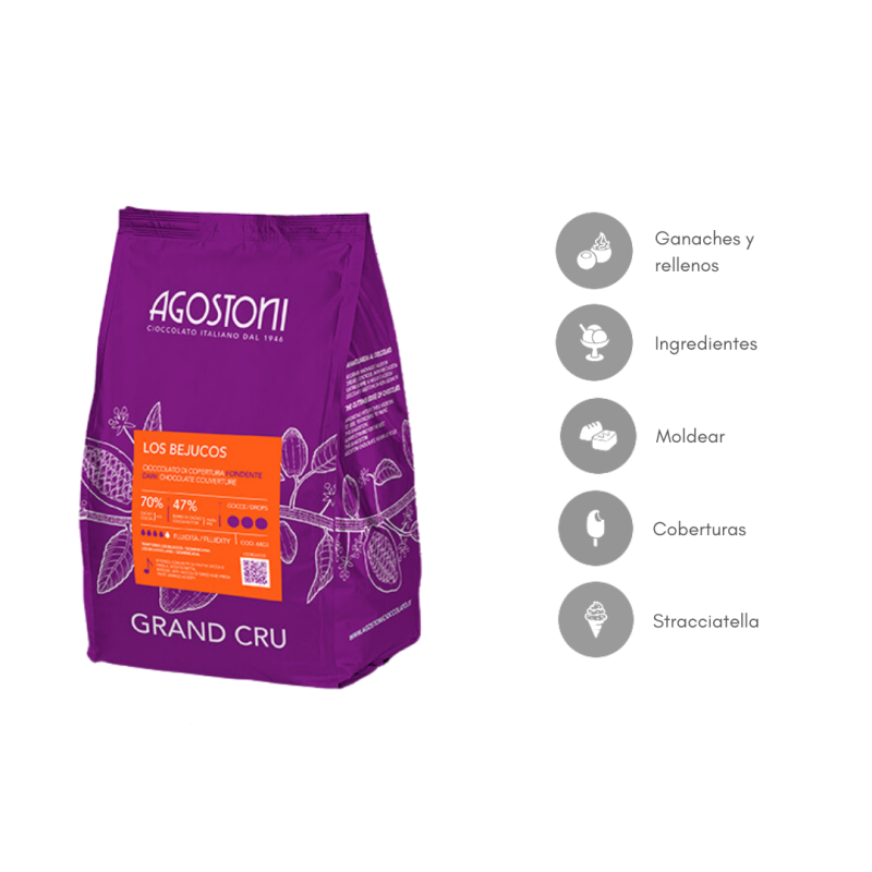 COBERTURA LOS BEJUCOS NEGRO 70% (B/4KG)