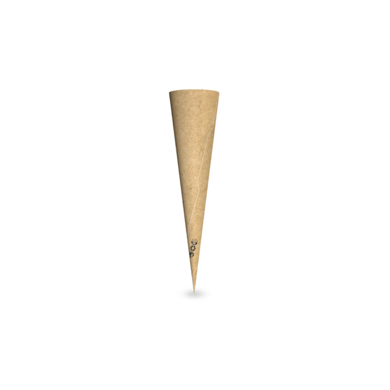 CONO DE PAPEL KRAFT 1437 152 X D37.5MM (C/2000UD)