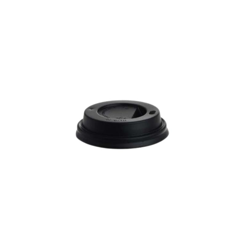 TAPA VASO PLANA PLAST NEGRA V04 (B/100UD)