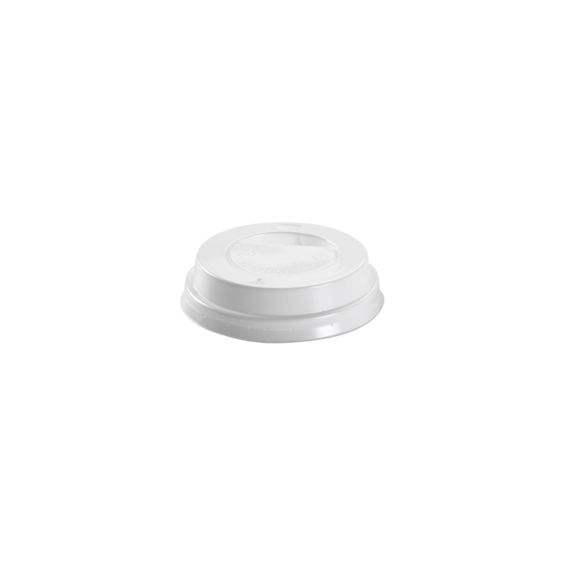 TAPA VASO PLANA PLAST BLANCA V06 (B/50UD)