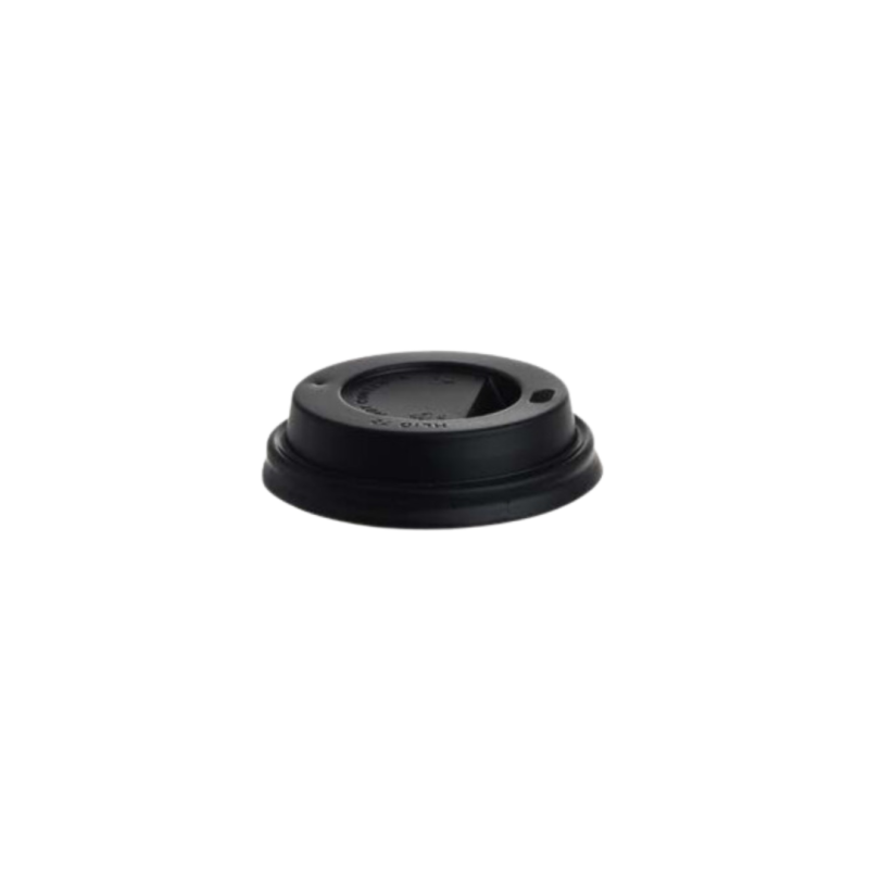 TAPA VASO PLANA PLAST NEGRA V06 (B/100UD)