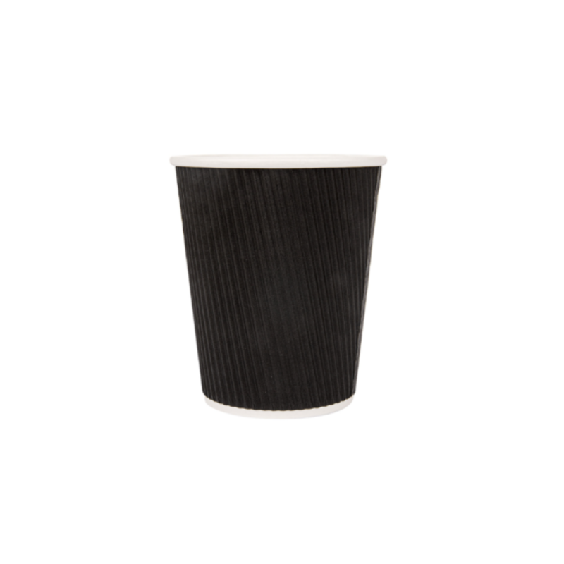 VASO CARTON NEGRO DOBLE CAPA 360ML/12Oz (B/25UD)