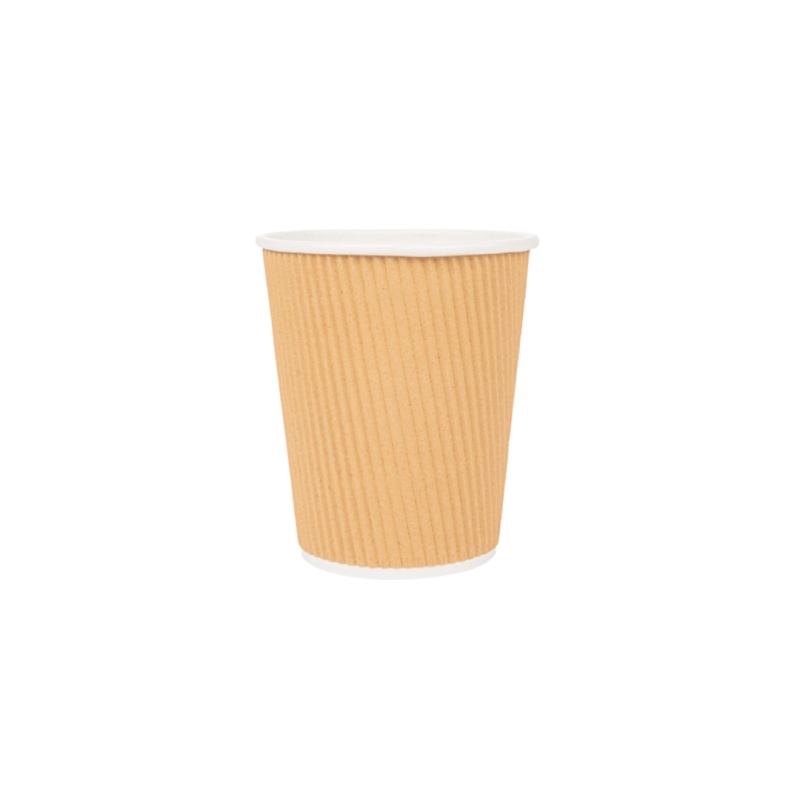 VASO CARTON MARRON DOBLE CAPA 240ML/8Oz (B/25UD)