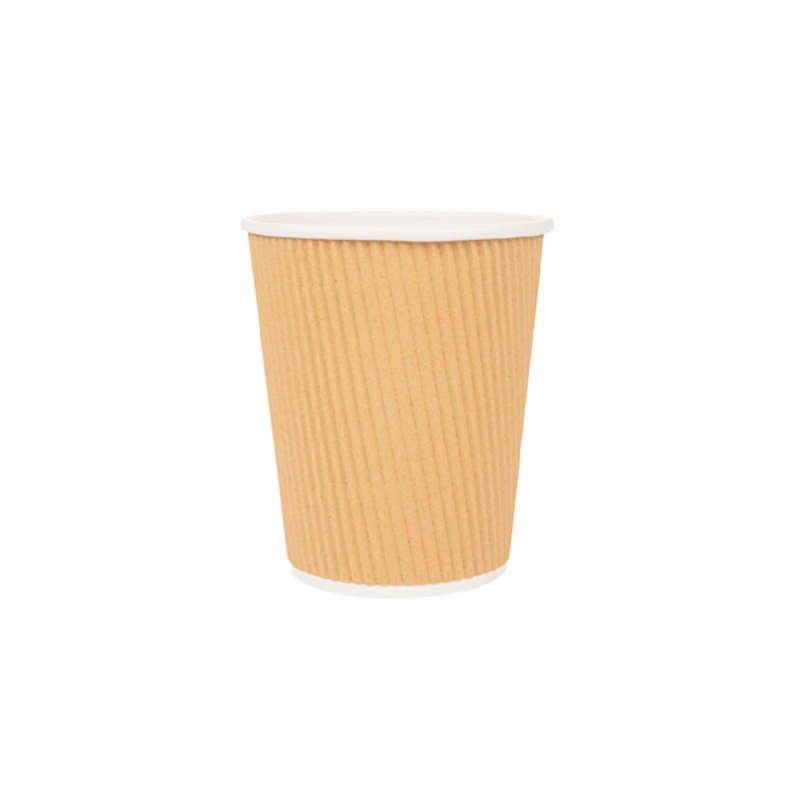 VASO CARTON MARRON DOBLE CAPA 180ML/6Oz (B/25UD)