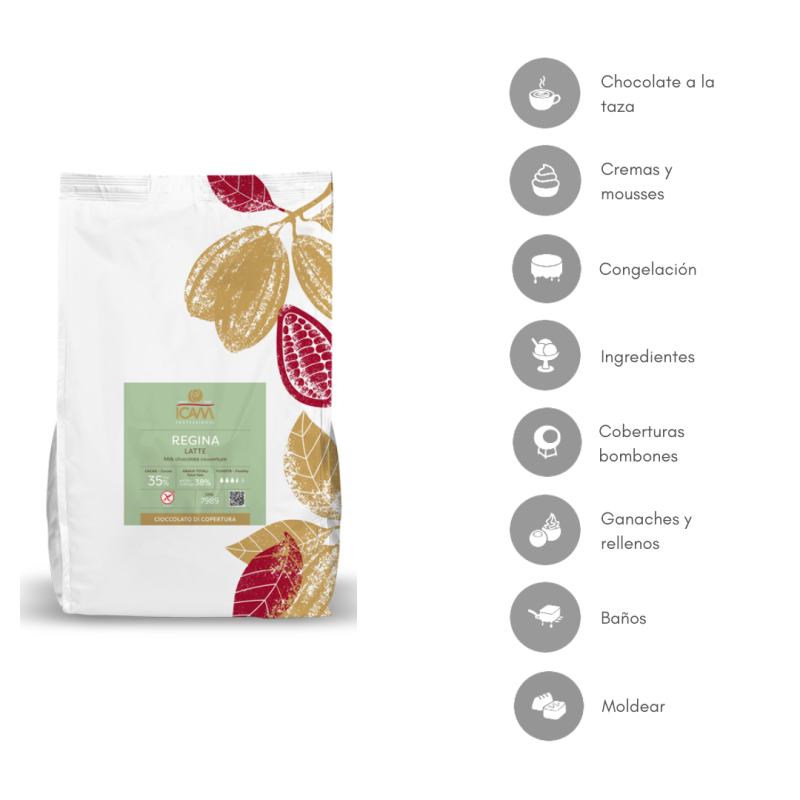 COBERTURA CHOCOLATE LECHE REGINA 35% (B/4KG)