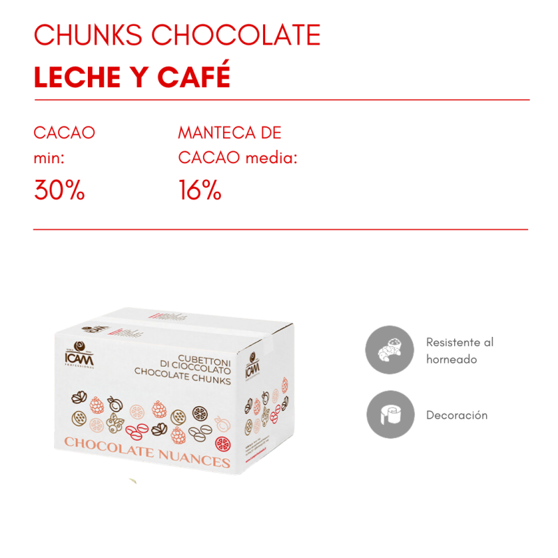 CHUNKS HORNO LECHE Y CAFÉ (C/4KG)