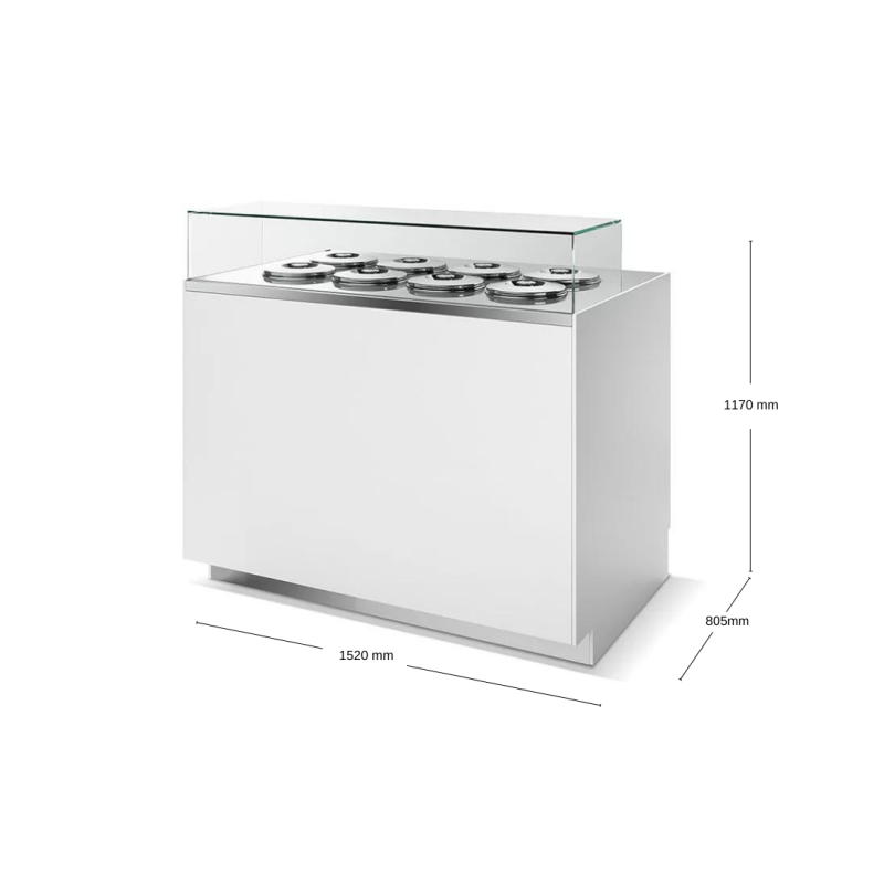 VITRINA HELADERÍA ISA MULTIPLO 125