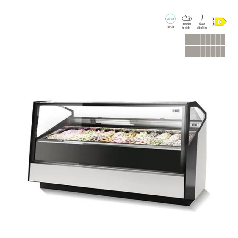 VITRINA HELADERÍA ISA STRATOS PLUS 170