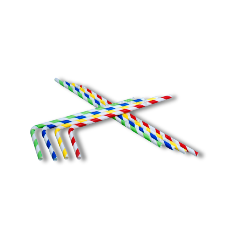 PAJITA FELXO PAPEL COLORES 6 x 220MM (B/1000UD)