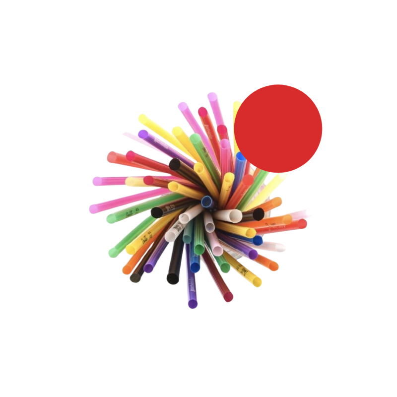 PAJITA PLA ROJA 7X250MM (B/1000UD)