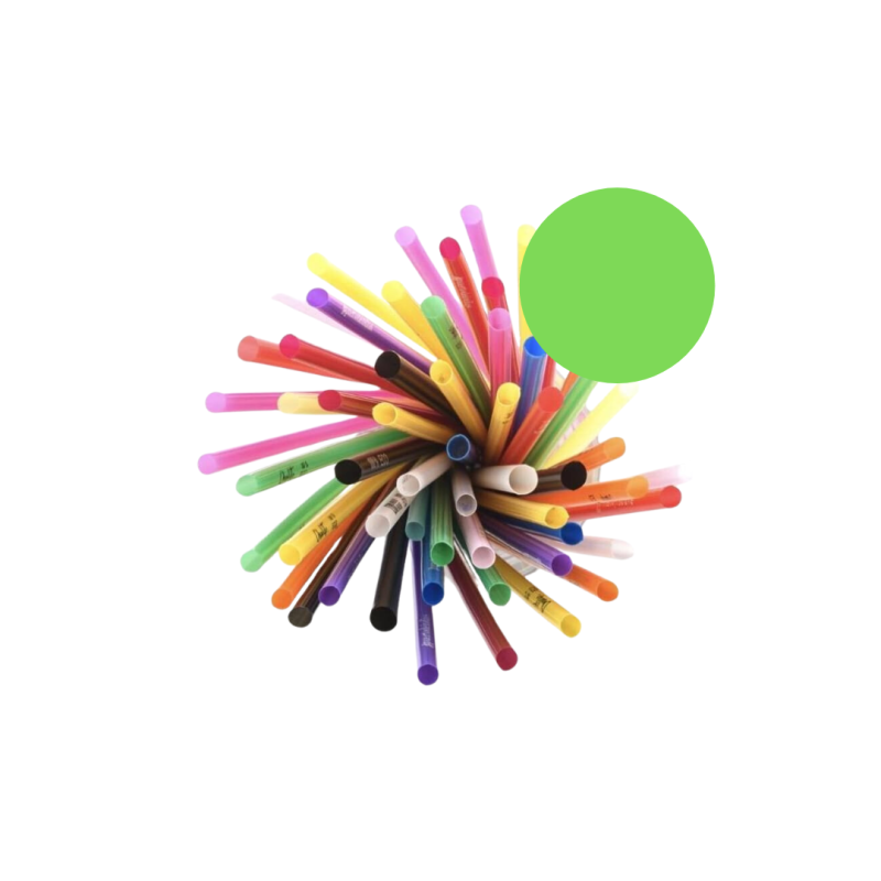 PAJITA PLA VERDE 7X250MM (B/1000UD)