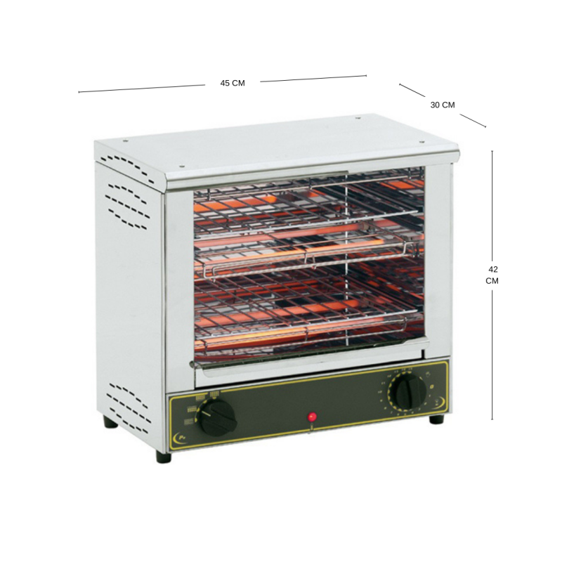 TOSTADORA 2 NIVELES RG (MOD.BAR2000) 3KW