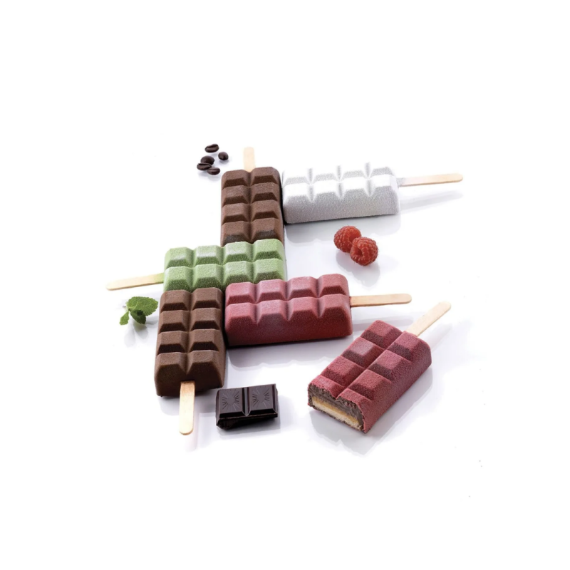 MOLDE HELADO POLO TABLETA CHOCO (2/UD)