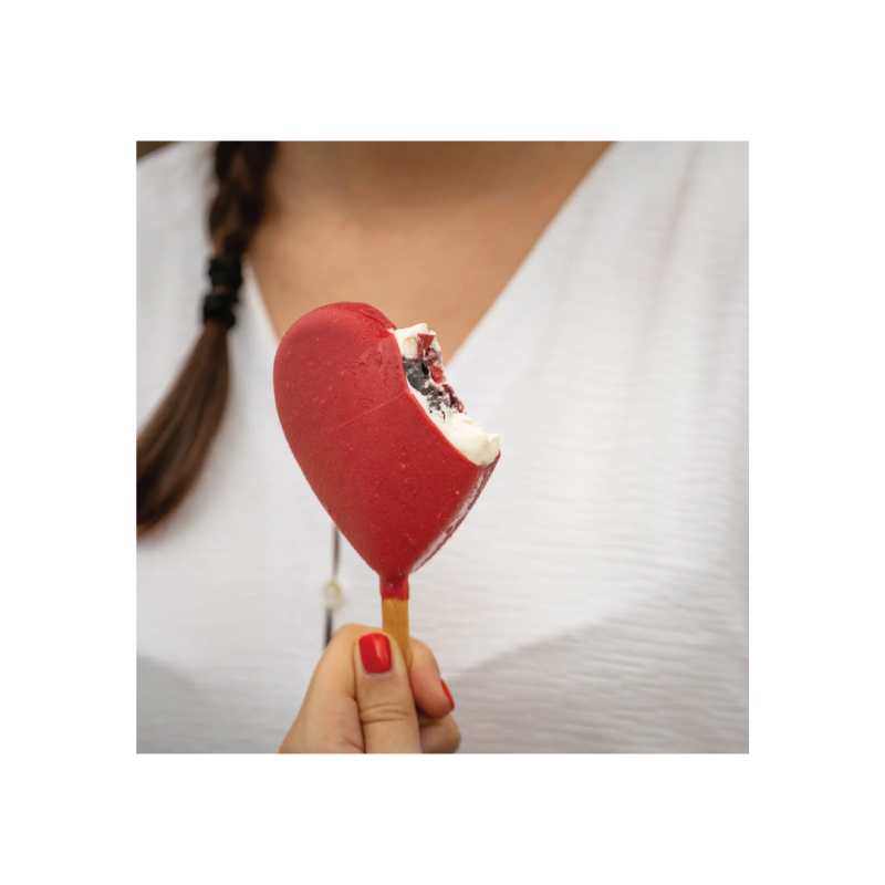 MOLDE HELADO POLO CORAZÓN (2/UD)