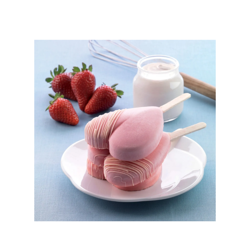 MOLDE HELADO POLO CORAZÓN (2/UD)