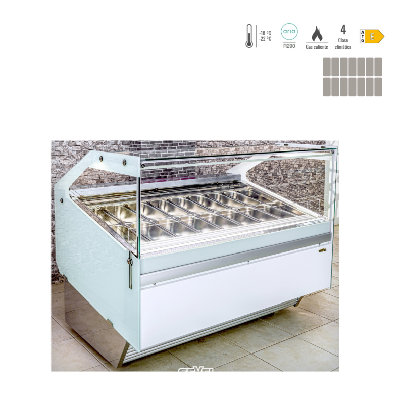 VITRINA HELADERIA SEVEL MX FLAT 12 R290