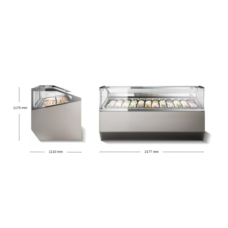 VITRINA HELADERIA SUPERCAPRI  PLUS 220 BLANCA R290